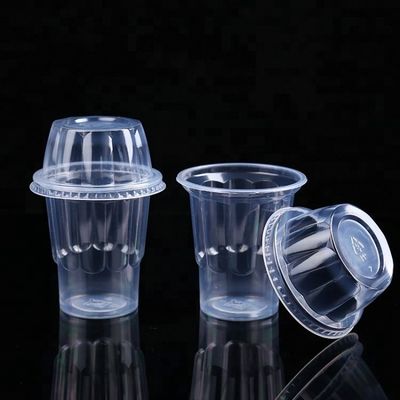 ประเทศจีน เป็นมิตรกับสิ่งแวดล้อม 10oz ถ้วยพลาสติก PET ที่ชัดเจนสำหรับไอศครีมที่มีฝาปิด ผู้ผลิต
